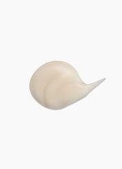 White teardrop-shaped product sample on a white background
