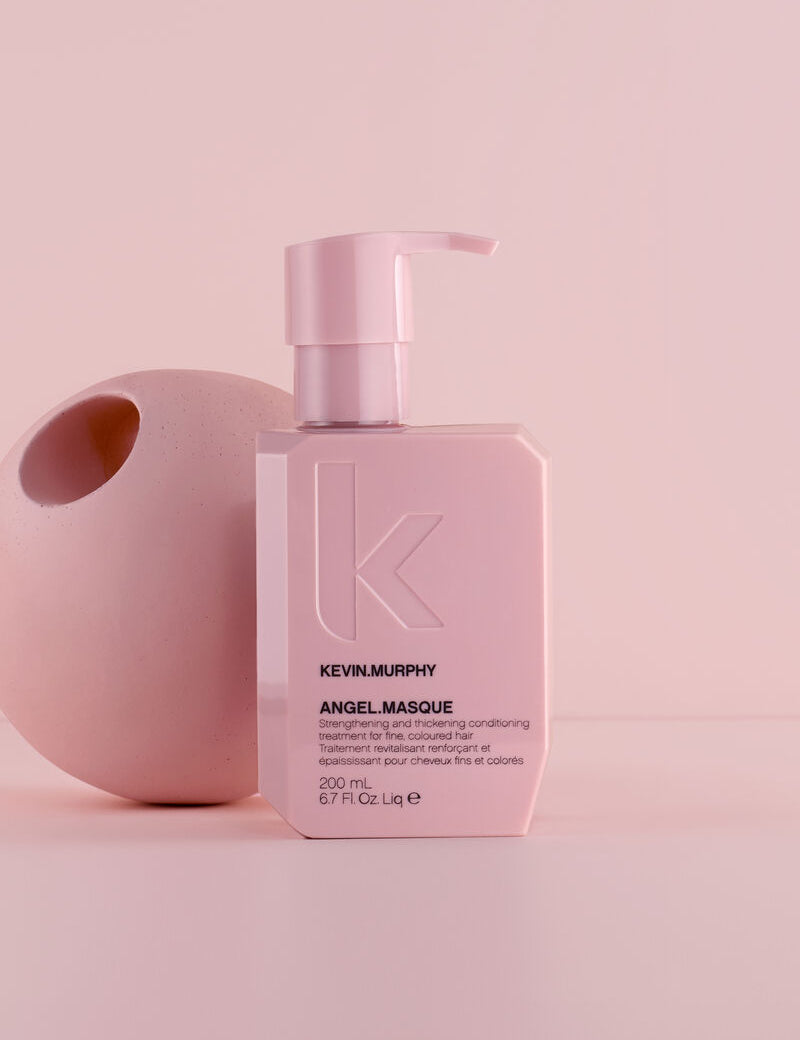 Kevin Murphy Angel Masque bottle on a pink background