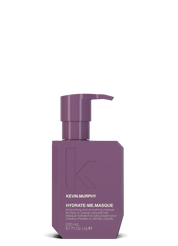 Purple bottle of Kevin Murphy Hydrate Me Masque on a white background