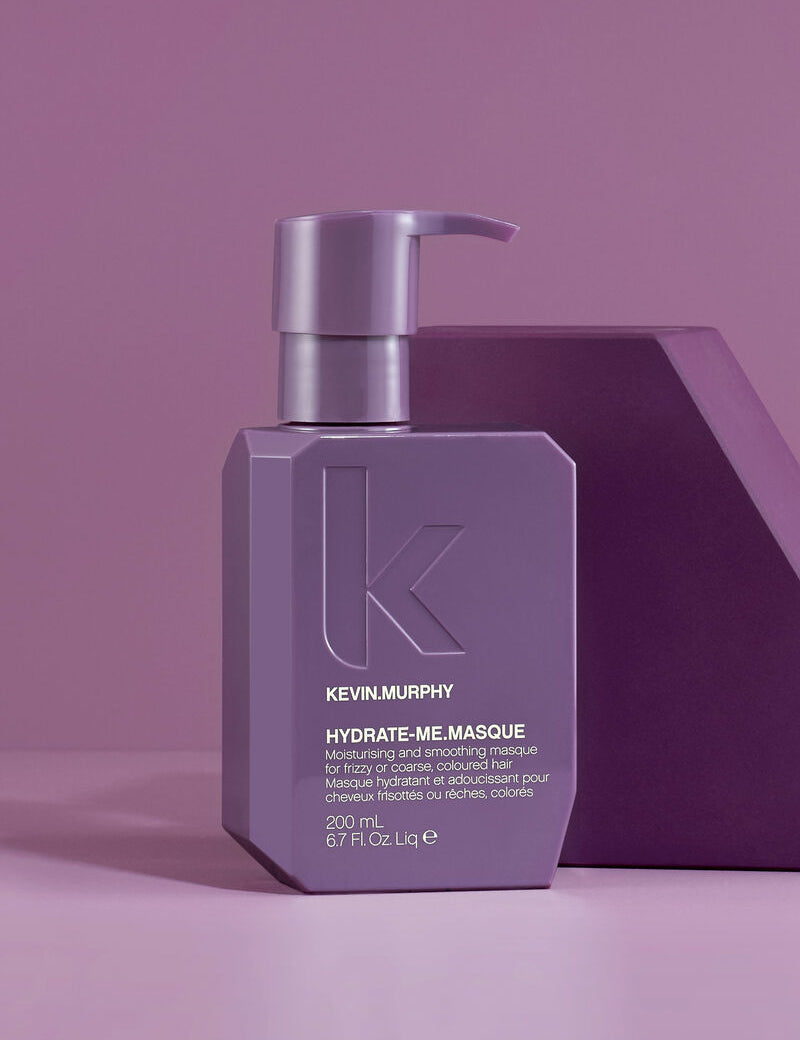 Kevin Murphy Hydrate Me Masque bottle on a purple background