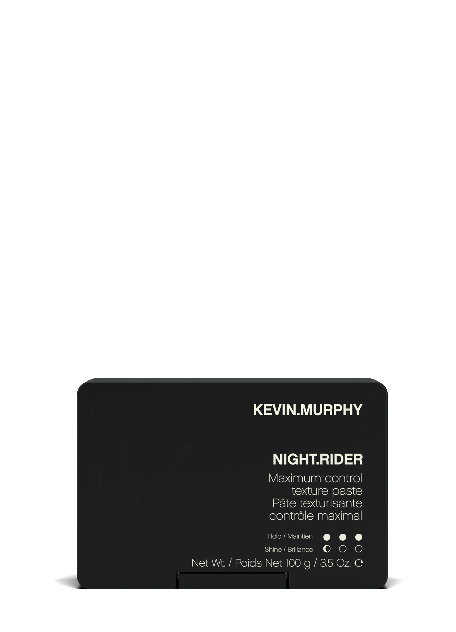 Kevin Murphy Night.Rider hair product packaging on a white background