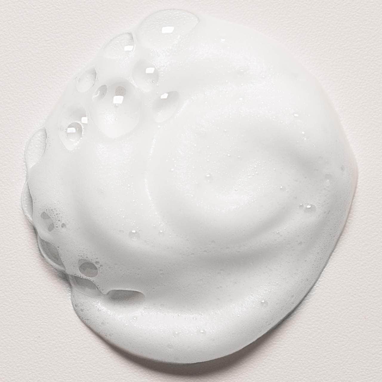 oi souffle foam on a light gray background