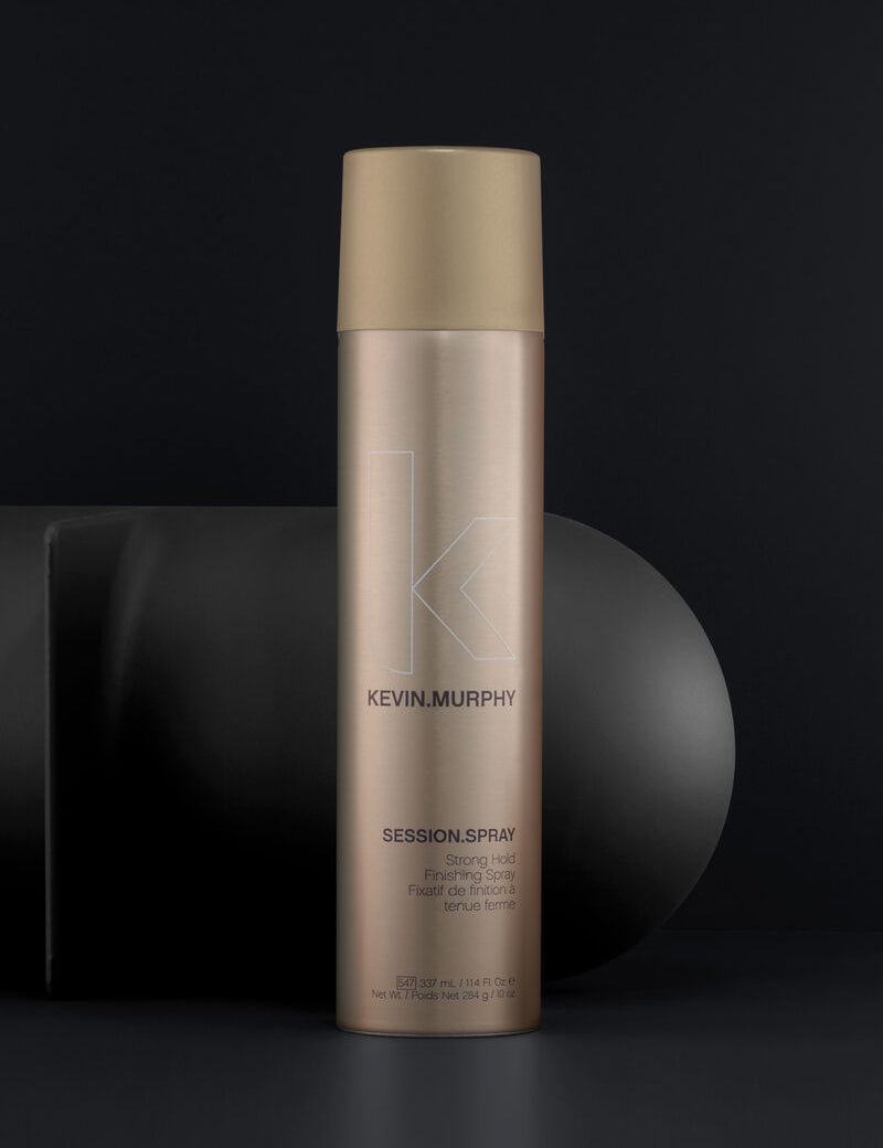 Kevin Murphy Session Spray bottle on a black background